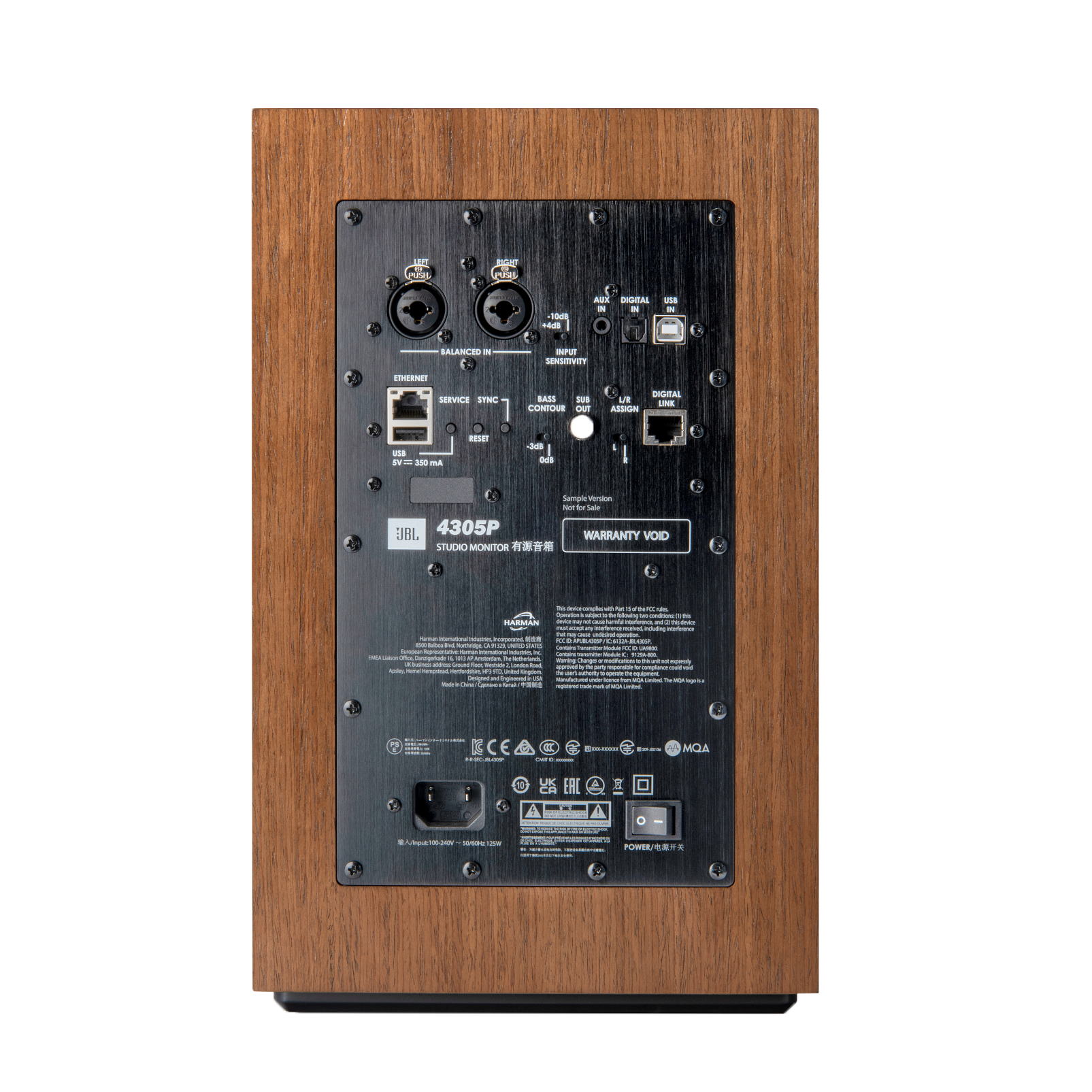 4305P Studio Monitor - Natural Walnut - Powered Bookshelf Loudspeaker System - Detailshot 2